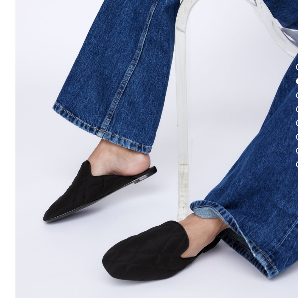 ZARA QUILTED FLAT MULES